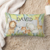 Jungle Tiere Niedlich Safari Personalisiert Lendenkissen (Decke)