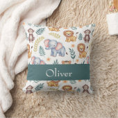 Jungle Tiere Personalisierte Elefanten und Löwen Kissen (Decke)