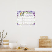 Jungle Tiere Ratet Baby's Due Date Game Sign Poster (Küche)