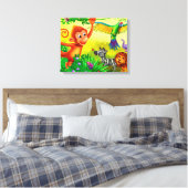Jungle-Tiere Riesengebirge Leinwand Kinderschlafzi (Insitu (Schlafzimmer))