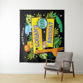 JUNGLE TIERE SAFARI ZOO Birthday BANNER SIGN Wandteppich (Beispiel)