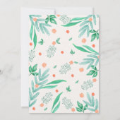 Jungle Tiere Taufe 1. Geburtstag Einladung (Rückseite)