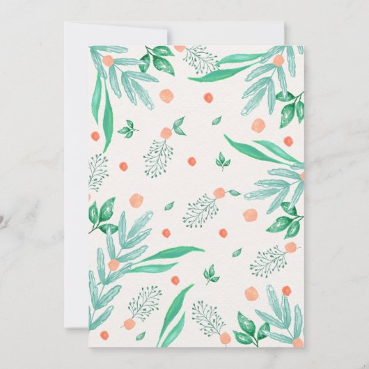 Jungle Tiere Taufe 1. Geburtstag Einladung (Rückseite)