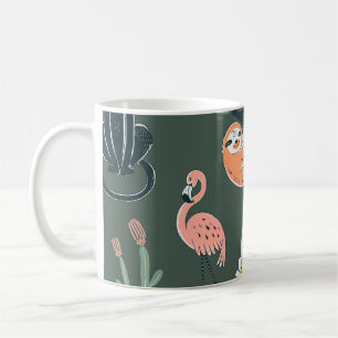 Jungle Tiere Vintag Flora Fauna Kaffeetasse