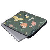 Jungle Tiere Vintag Flora Fauna Laptopschutzhülle (Vorne Knopf)