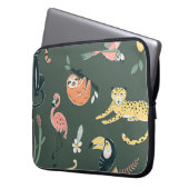 Jungle Tiere Vintag Flora Fauna Laptopschutzhülle (Vorderseite Links)