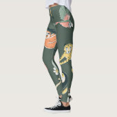 Jungle Tiere Vintag Flora Fauna Leggings (Links)