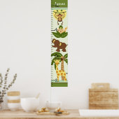 Jungle Tiere Wachstumsdiagramm Behalten auf 8x44! Poster (Küche)