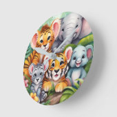 Jungle Tiere Wall Uhr für Kinder (Winkel)