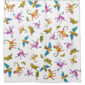 Jungle-Tiermuster Duschvorhang (Vorderseite)