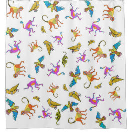 Jungle-Tiermuster Duschvorhang