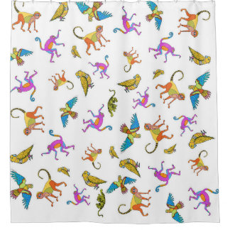 Jungle-Tiermuster Duschvorhang