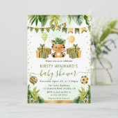 Jungle Tiger Baby Dusche Einladung (Stehend Vorderseite)