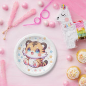 Jungle Tiger Baby Dusche Pappteller (Party)