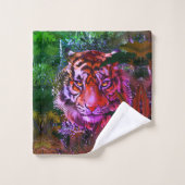 Jungle Tiger Badetuch Set - Tigerherz (Waschlappen)