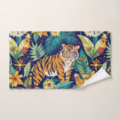 Jungle Tiger Blumenmuster Badhandtuch Set (Handtuch)