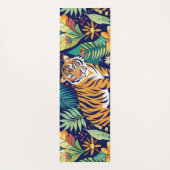 Jungle Tiger Blumenmuster Yogamatte (Rückseite)