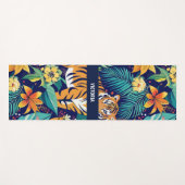 Jungle Tiger Blumenmuster Yogamatte (Vorderseite (Horizontal))