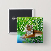 Jungle Tiger Button (Vorne & Hinten)