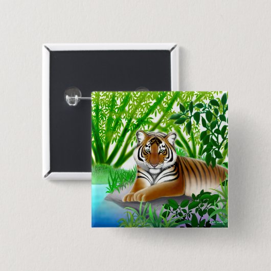 Jungle Tiger Button (Vorne & Hinten)