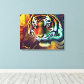 Jungle Tiger Canvas Print Leinwanddruck (Insitu (Holzboden))