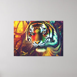 Jungle Tiger Canvas Print Leinwanddruck