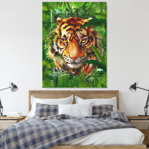 Jungle Tiger Canvas Print Tiger Art Leinwanddruck