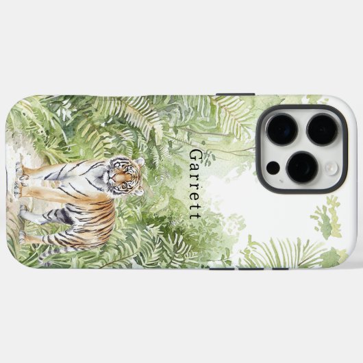 Jungle Tiger Case-Mate iPhone Hülle (Rückseite (Horizontal))