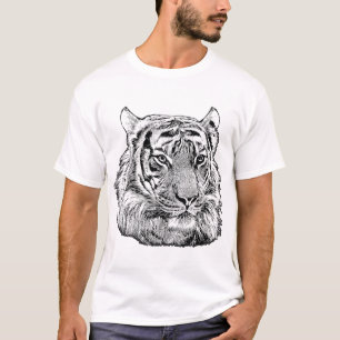 Jungle Tiger Face Safari Tierart Originalität T-Shirt