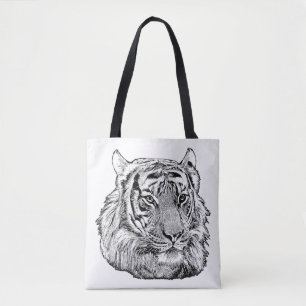 Jungle Tiger Face Safari Tierart Originalität Tasche