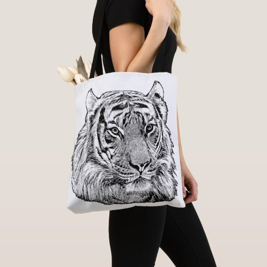Jungle Tiger Face Safari Tierart Originalität Tasche (Von Nahem)