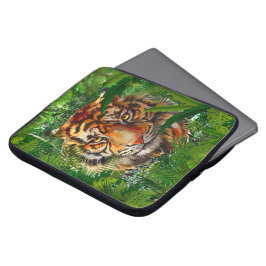 Jungle Tiger farbig Zeichnend | Tiger Laptop Case