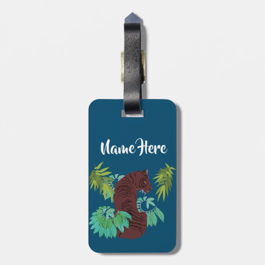 Jungle Tiger Gepäckanhänger (Rückseite vertikal)
