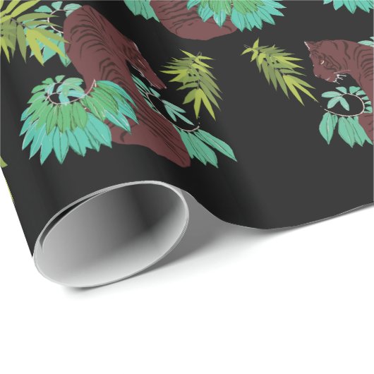 Jungle Tiger Geschenkpapier (Rolleneckpunkt)