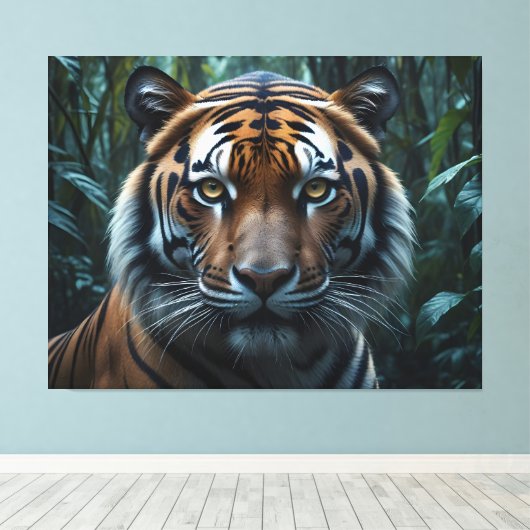 Jungle Tiger Leinwanddruck (Insitu (Holzboden))