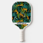 Jungle Tiger Palm Leaf Muster Benutzerdefinierter Pickleball Schläger (Vorderseite)
