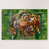 Jungle Tiger Puzzle | Farbenfrohe Tiger Puzzle (Horizontal)