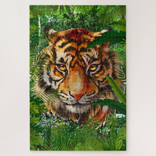 Jungle Tiger Puzzle | Farbenfrohe Tiger Puzzle (Vertikal)