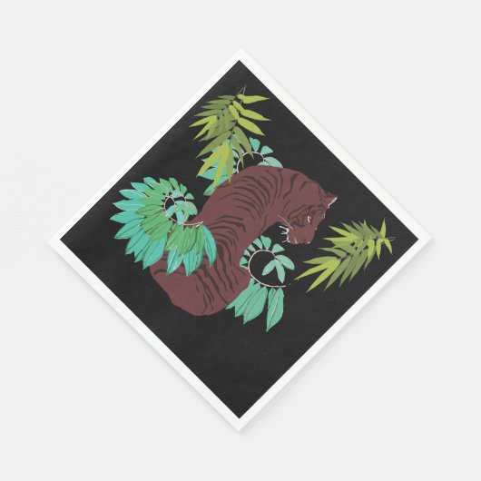 Jungle Tiger Serviette (Ecke)