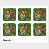 Jungle Tiger Sticker | Farbenfrohe Tiger Art (Blatt)