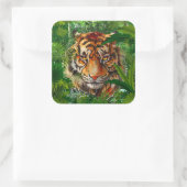 Jungle Tiger Sticker | Farbenfrohe Tiger Art (Tasche)