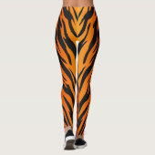 Jungle Tiger Stripes Animal Print Leggings (Rückseite)