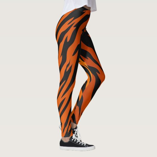 Jungle Tiger Stripes Animal Print Leggings (Rechts)