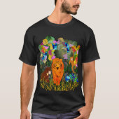 Jungle Tiger Sun Bear Peacock Affe Indischer Rolle T-Shirt (Vorderseite)