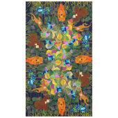 Jungle Tiger Sun Bear Peacock Affe Indischer Rolle Tischdecke (Vorderseite)