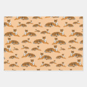 Jungle Tiger Tiermuster Geschenkpapier Set (Vorderseite 3)