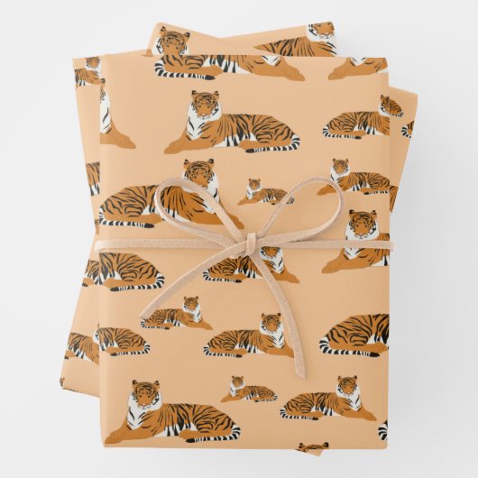 Jungle Tiger Tiermuster Geschenkpapier Set (Beispiel)