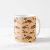 Jungle Tiger Tiermuster Kaffeetasse (VorderseiteRechts)