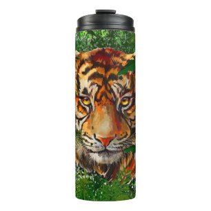 Jungle Tiger Travel Mug Farbiger Tiger Thermosbecher
