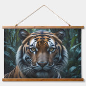 Jungle Tiger Wandteppich Mit Holzrahmen (Vorne)